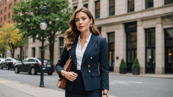 Elevate Your Professional Look: Styling a Double Breasted Blazer with a Midi Pencil Skirt for Architecture Firms